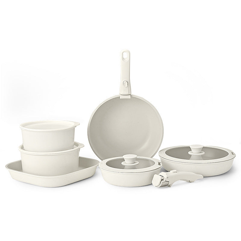 Removable Handle Flat Bottom Steak Pot