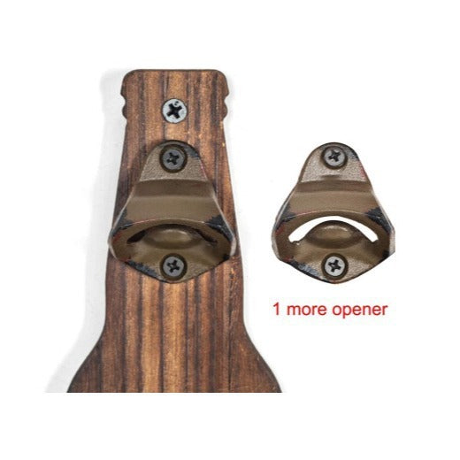 Creative Bar Restaurant Decoration Iron Bottle Cap Storage Basket Wall-mounted Solid Wood Can Openers