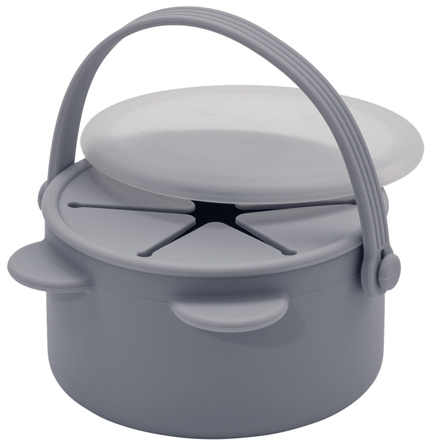 Children's Solid Color Silicone Food Storage Box