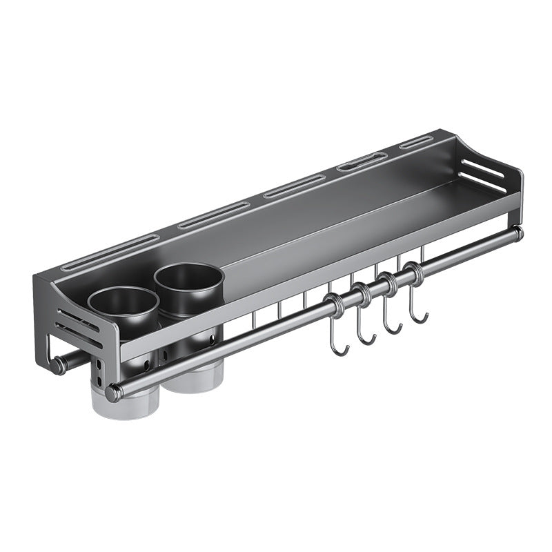 Kitchen Multifunctional Wall Mount Punch-free Storage Rack