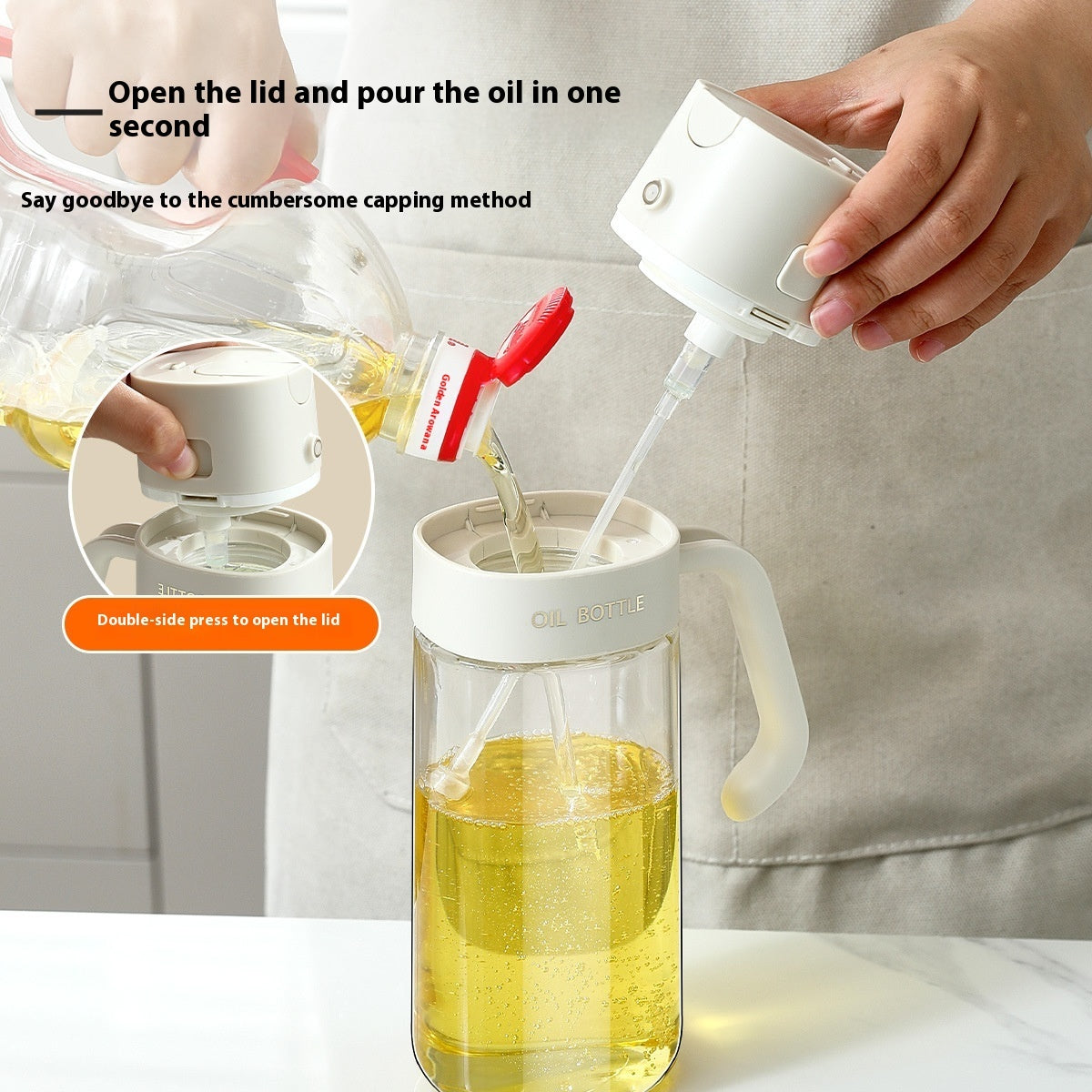 Glass Oiler Spray Dual-use Large Capacity Oil Dispenser