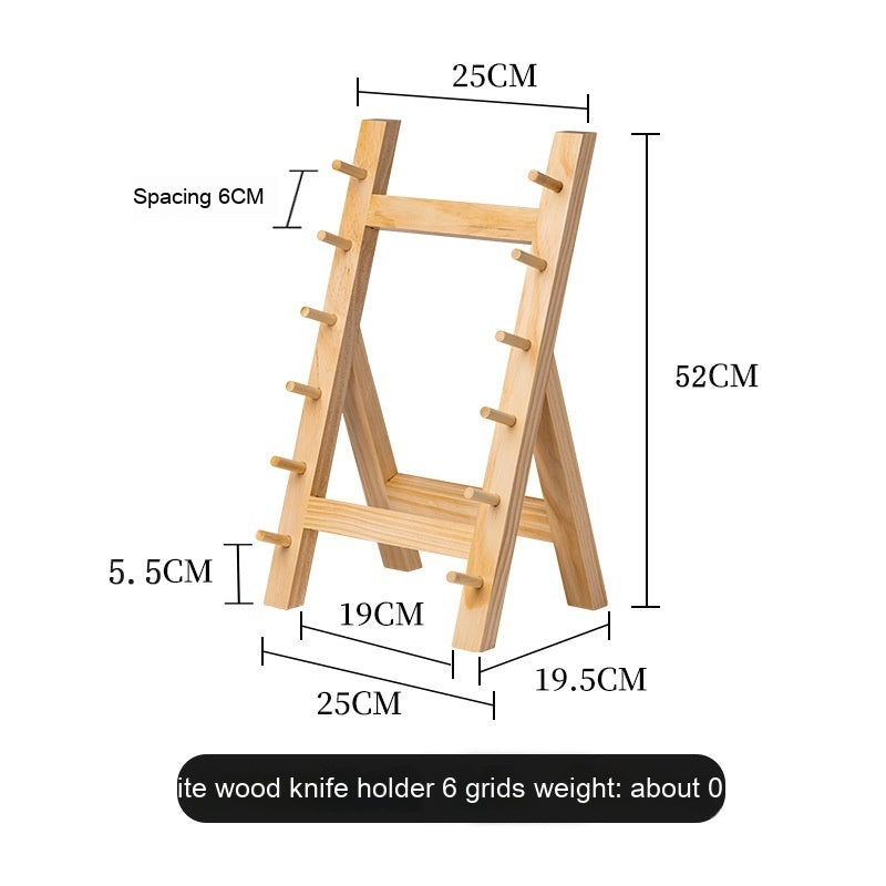 Kitchen Knife Storage Rack Solid Wood Knife Holder Sapele Knife Holder