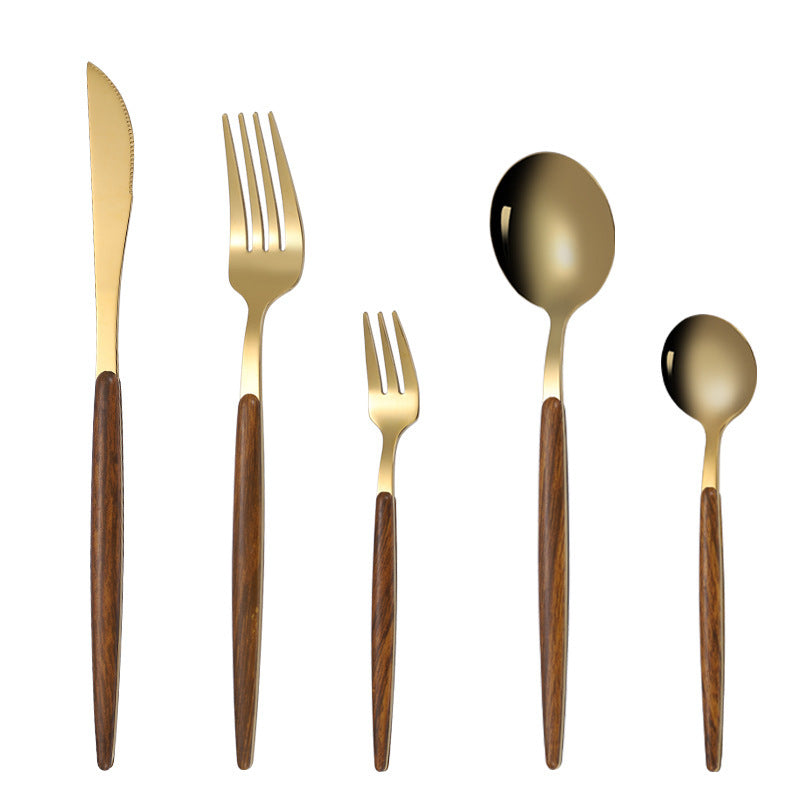 Stainless Steel Cutlery With Wood Handle