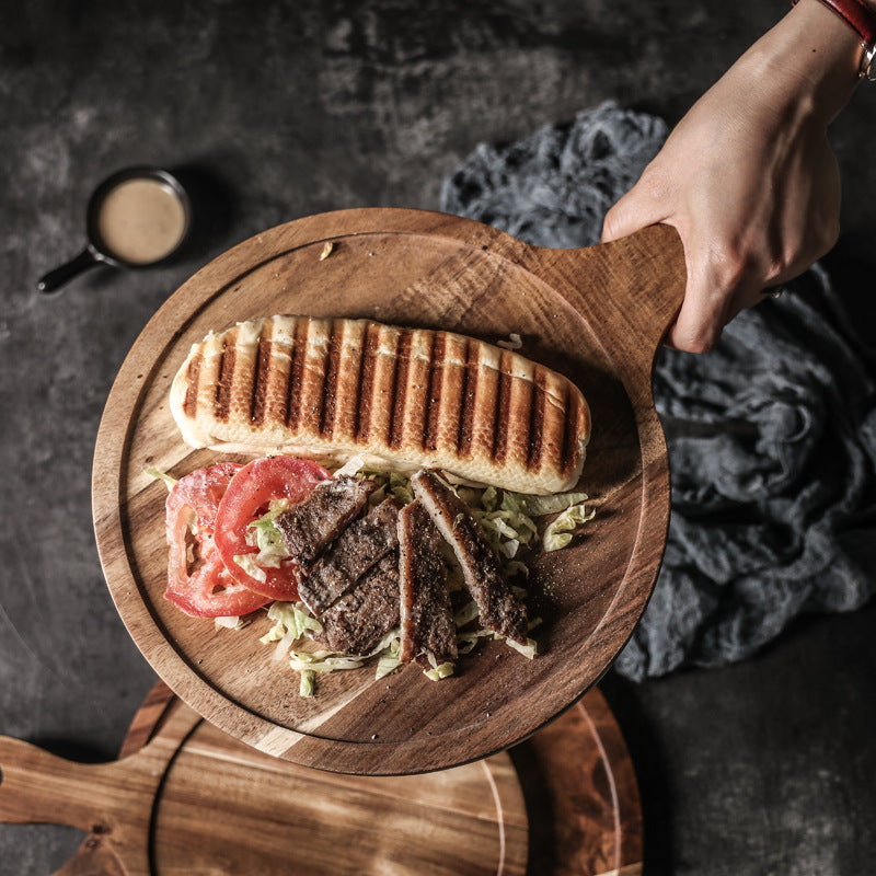 Breakfast Cutlery Pizza Wood Tray Steak