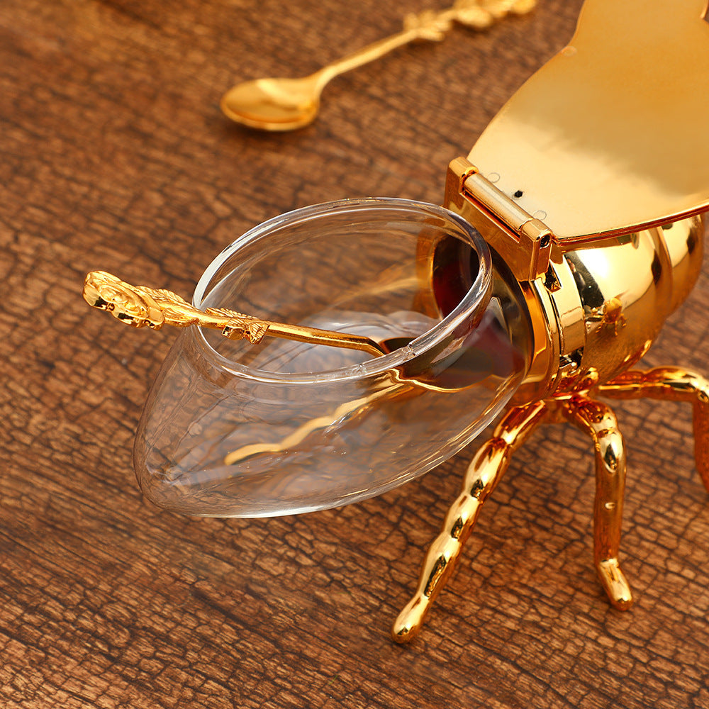 Household Retro Simple Color Bee Seasoning Jar