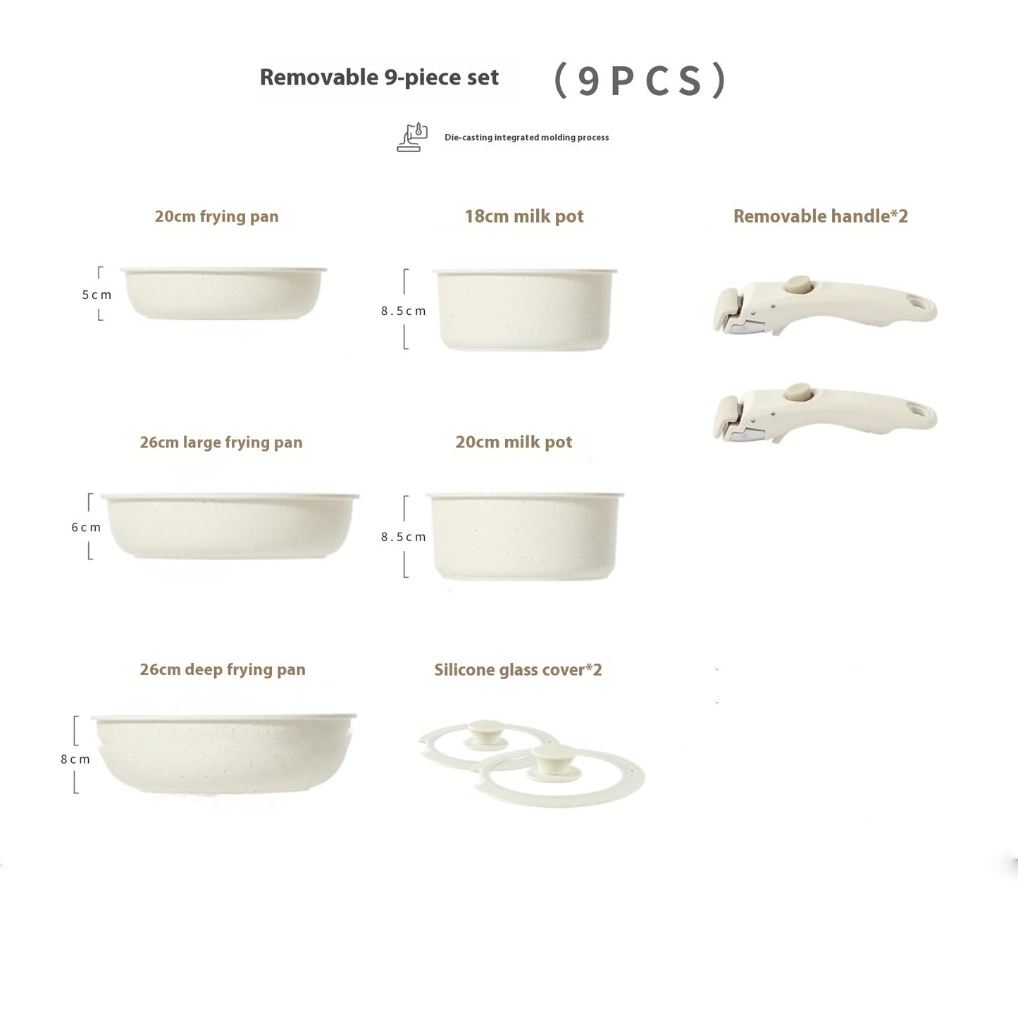 Pot Set Removable Pot Steamer Pan Non-stick Pan Household Handle Separation Pot