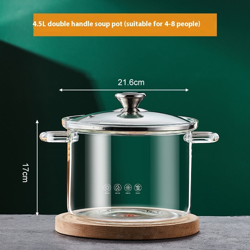 Borosilicate High Temperature Resistant Gas Household Double-ear Heating Soup Pot