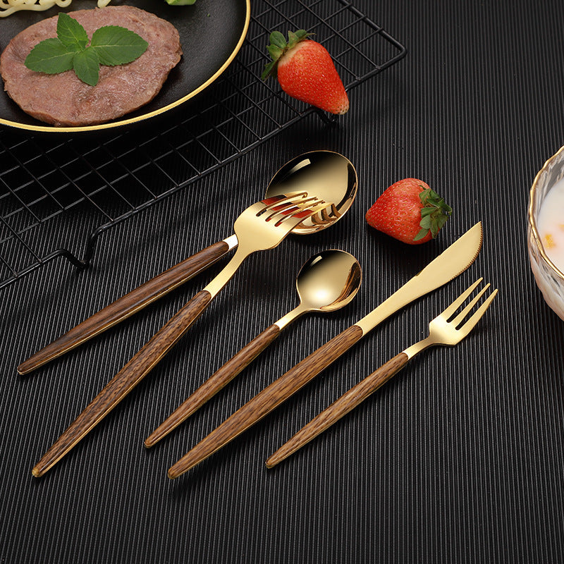 Stainless Steel Cutlery With  Wood Handle