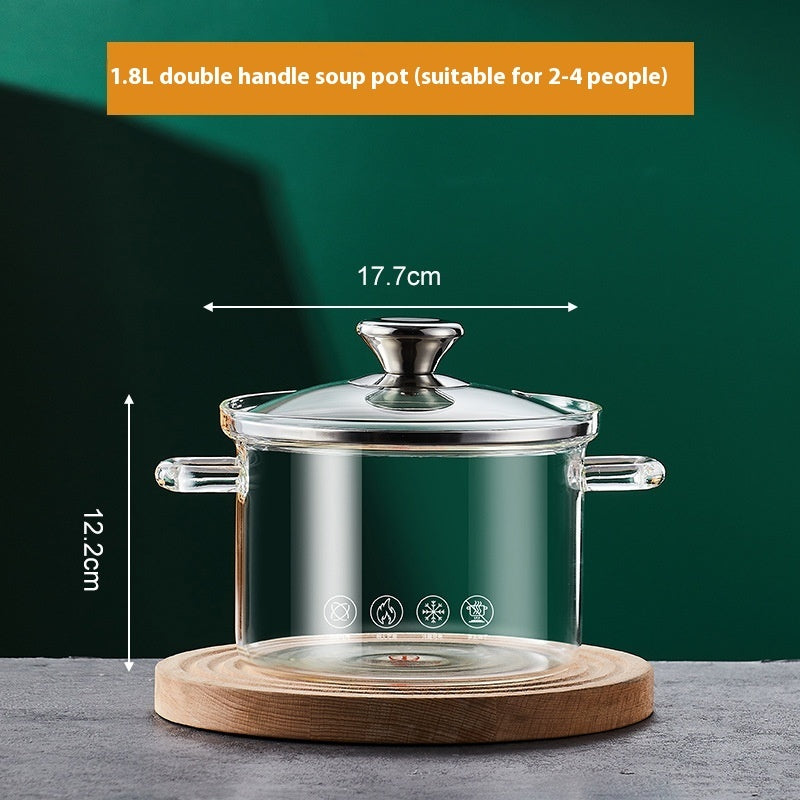 Borosilicate High Temperature Resistant Gas Household Double-ear Heating Soup Pot