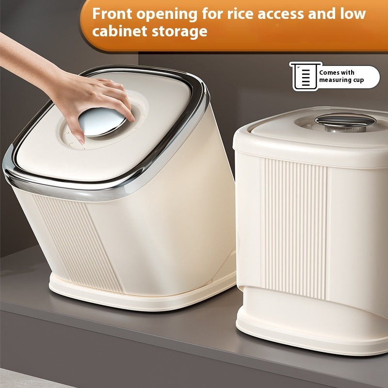 Automatic Rice Feeding Rotatable Insect-proof Moisture-proof Rice Bucket