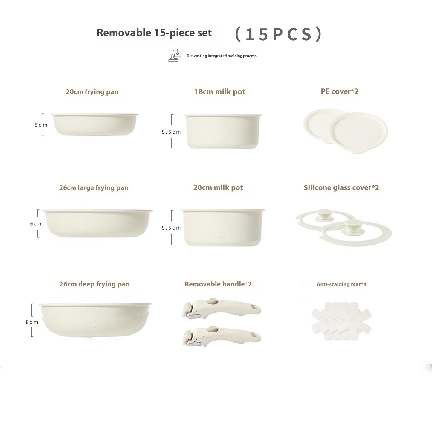 Pot Set Removable Pot Steamer Pan Non-stick Pan Household Handle Separation Pot