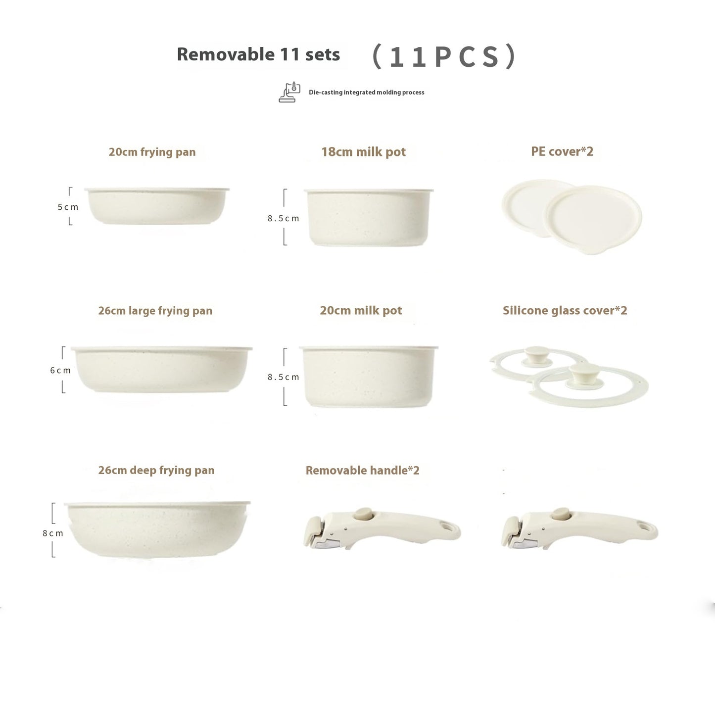 Pot Set Removable Pot Steamer Pan Non-stick Pan Household Handle Separation Pot