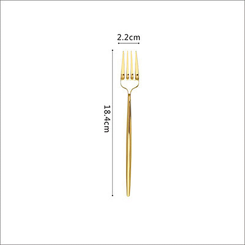 Gold-plated Western Cutlery Cutlery 304 Stainless Steel Cutlery Mirror Gloss