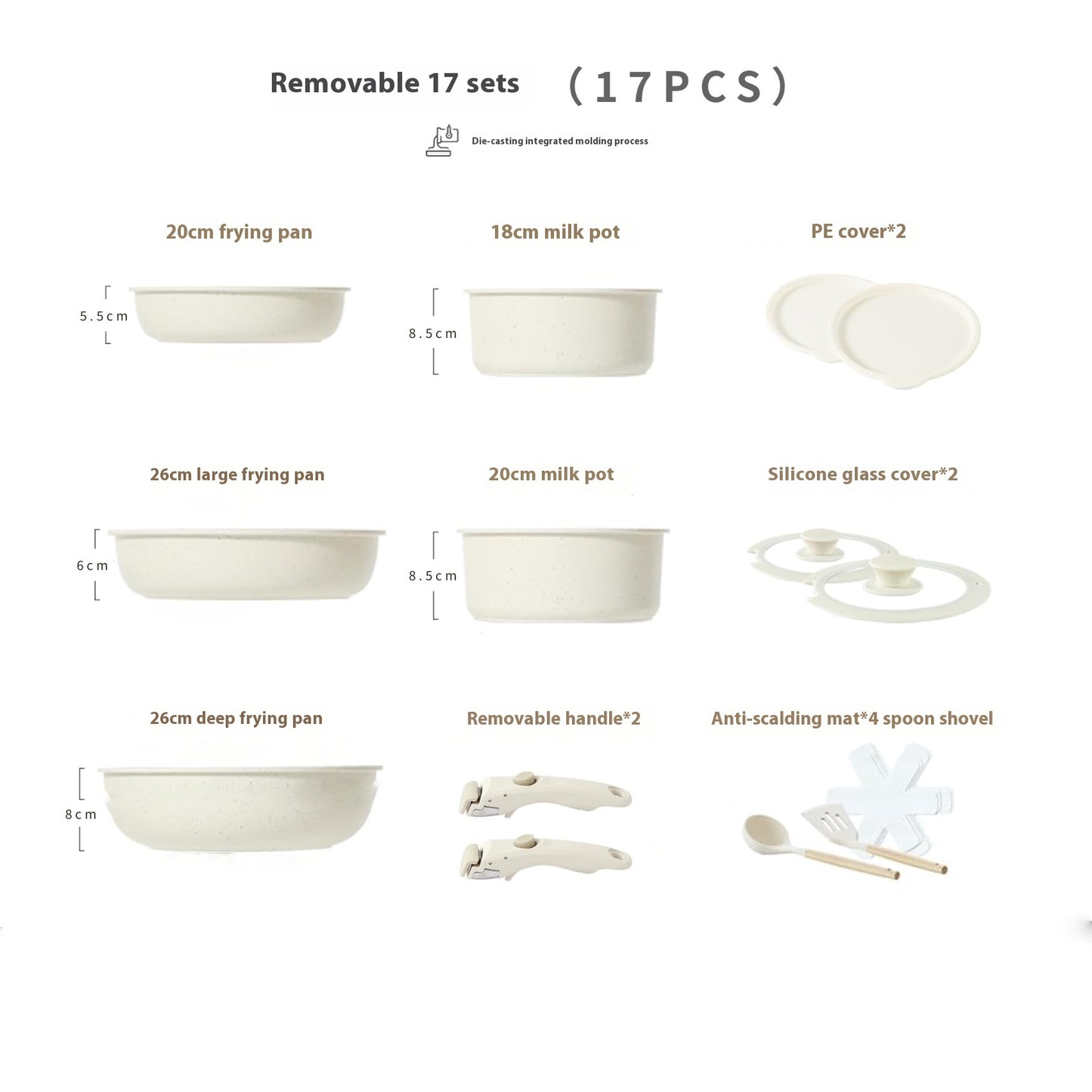 Pot Set Removable Pot Steamer Pan Non-stick Pan Household Handle Separation Pot