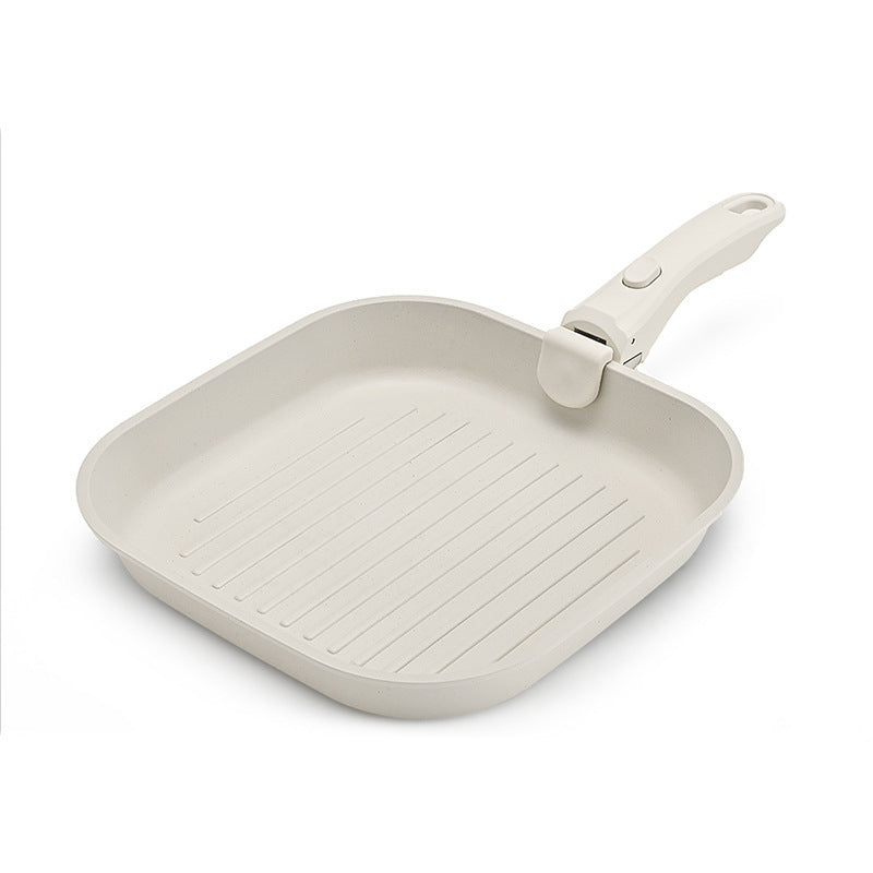 Removable Handle Flat Bottom Steak Pot