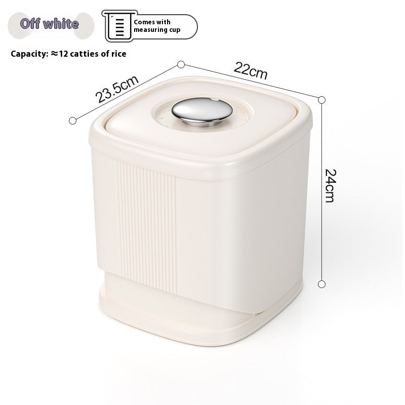 Automatic Rice Feeding Rotatable Insect-proof Moisture-proof Rice Bucket