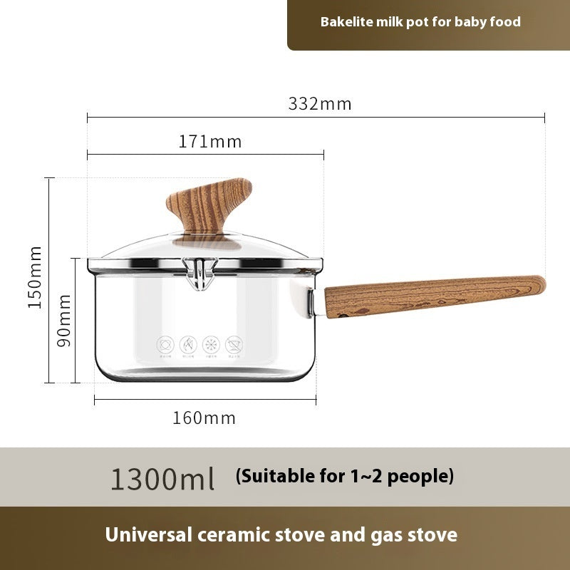 Borosilicate High Temperature Resistant Gas Household Double-ear Heating Soup Pot