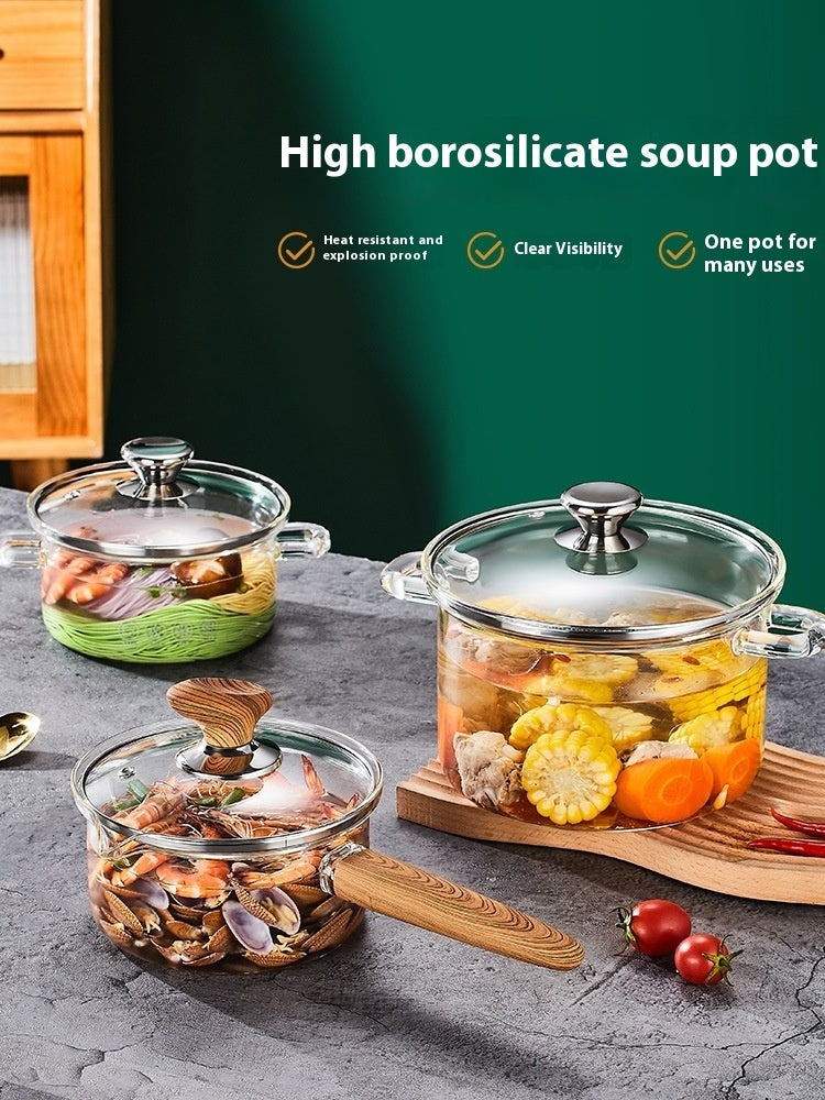 Borosilicate High Temperature Resistant Gas Household Double-ear Heating Soup Pot
