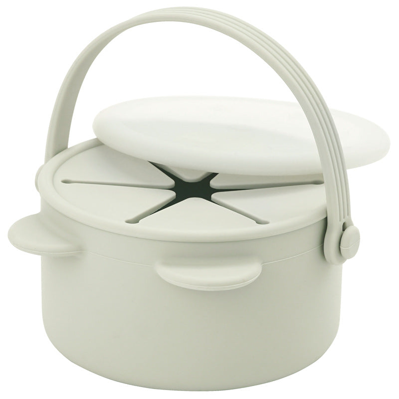 Children's Solid Color Silicone Food Storage Box