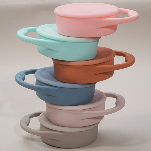 Children's Solid Color Silicone Food Storage Box