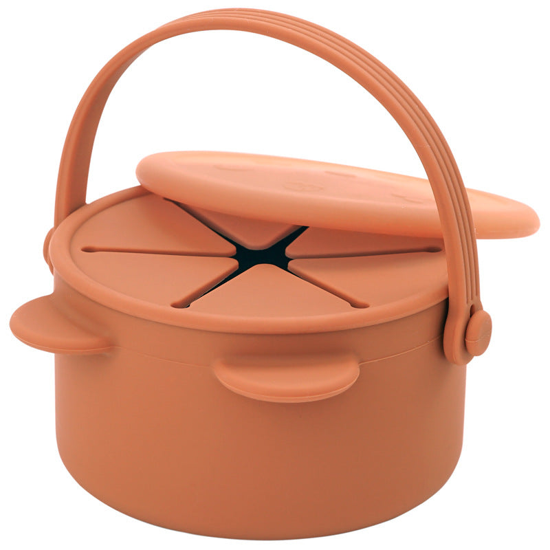 Children's Solid Color Silicone Food Storage Box