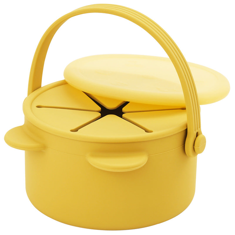 Children's Solid Color Silicone Food Storage Box