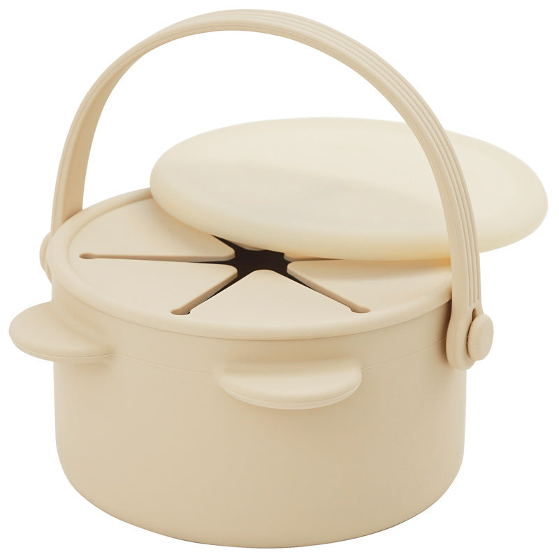 Children's Solid Color Silicone Food Storage Box