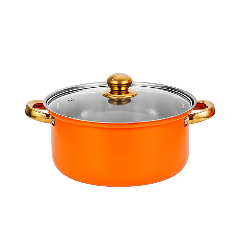 Gold Dual-sided Stockpot Colorful 12-piece Set