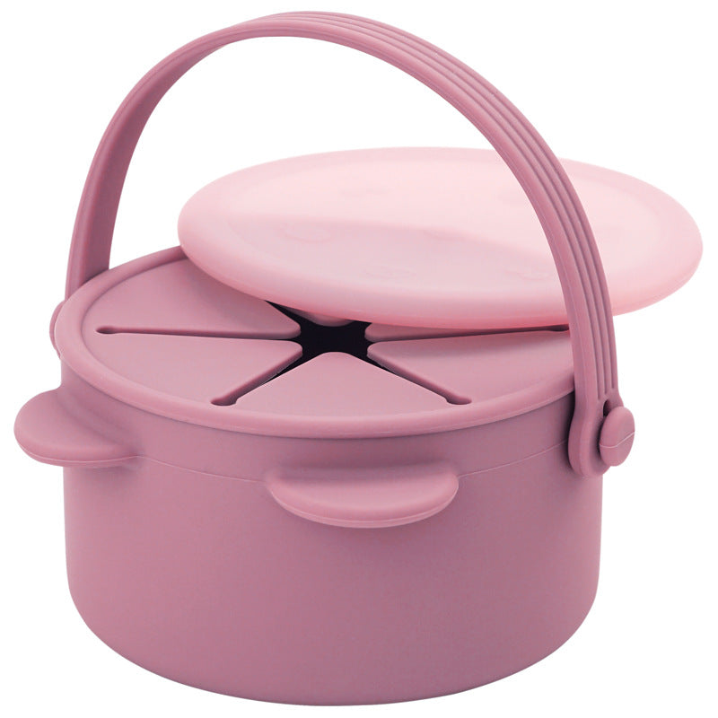 Children's Solid Color Silicone Food Storage Box