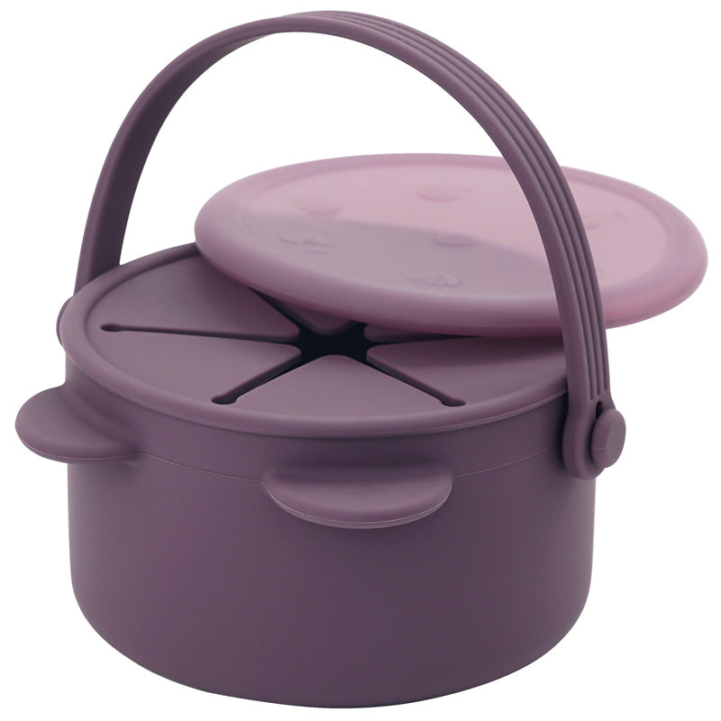 Children's Solid Color Silicone Food Storage Box