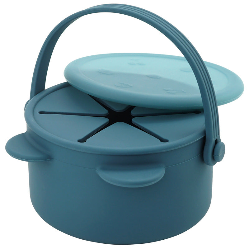 Children's Solid Color Silicone Food Storage Box