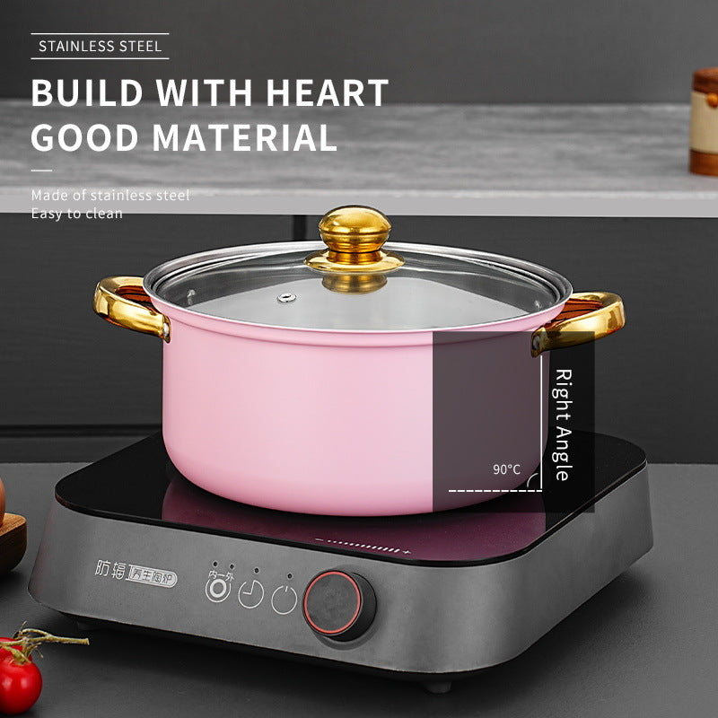 Gold Dual-sided Stockpot Colorful 12-piece Set