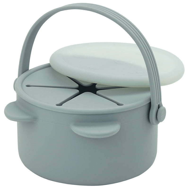 Children's Solid Color Silicone Food Storage Box