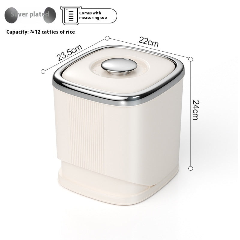 Automatic Rice Feeding Rotatable Insect-proof Moisture-proof Rice Bucket