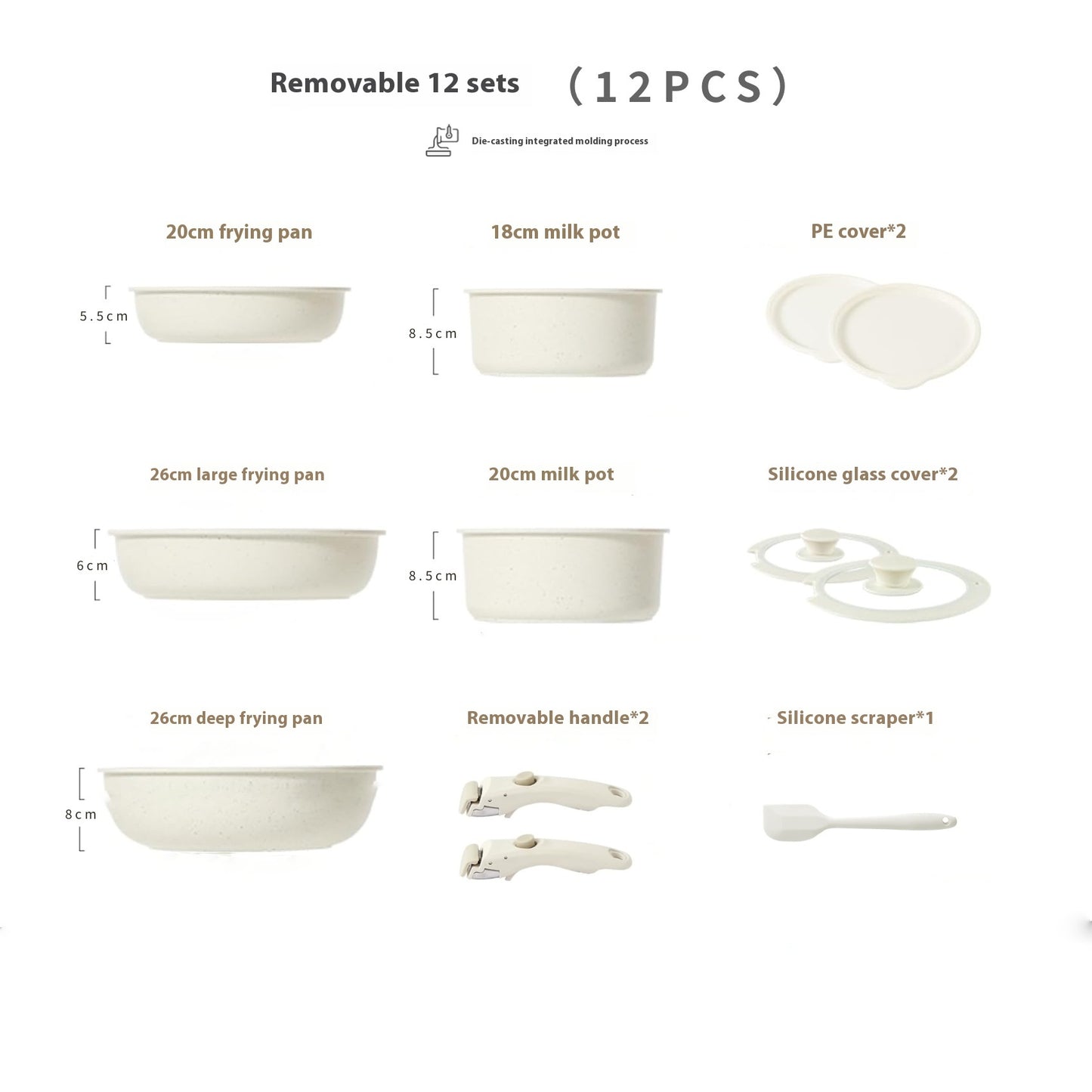 Pot Set Removable Pot Steamer Pan Non-stick Pan Household Handle Separation Pot