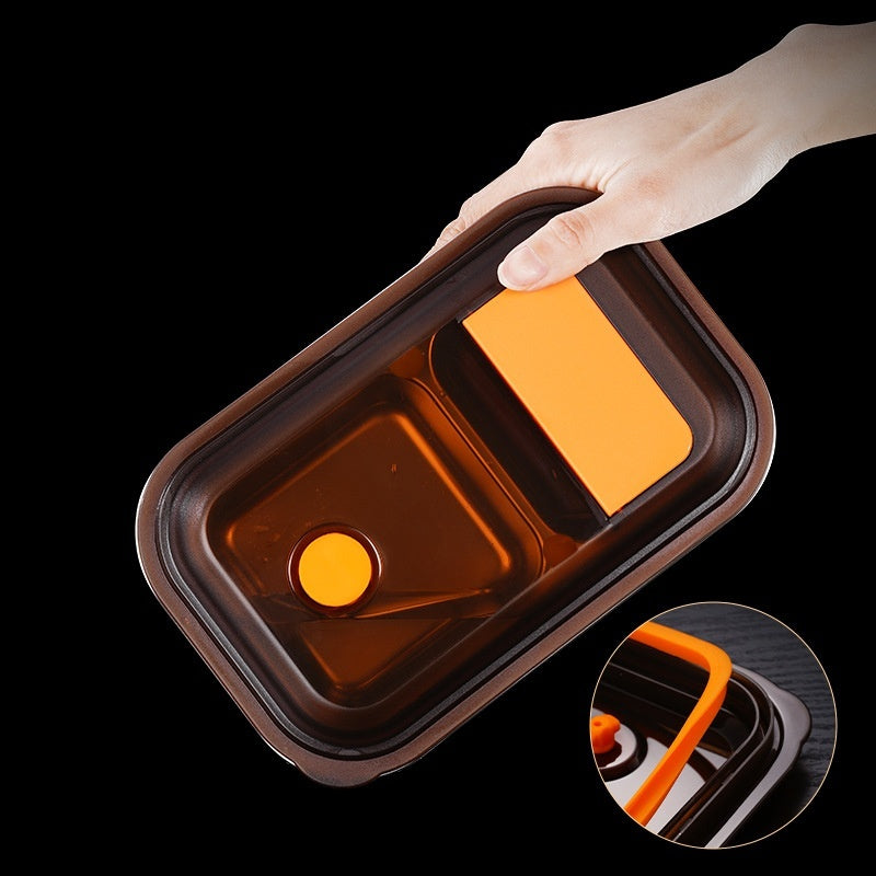 304 Stainless Steel Lunch Box Student Large Capacity Double Deck Compartment Bento Box