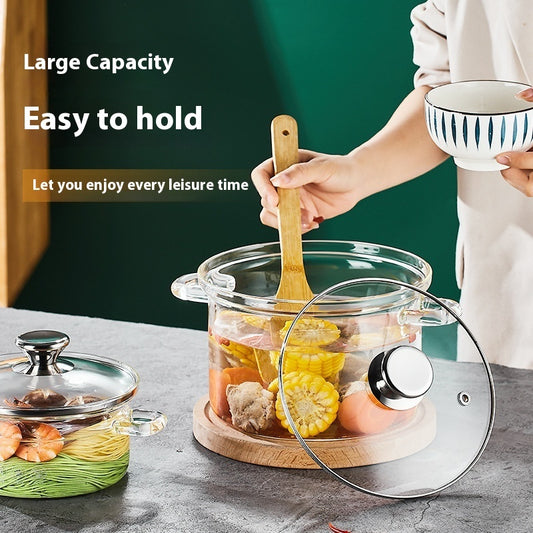 Borosilicate High Temperature Resistant Gas Household Double-ear Heating Soup Pot